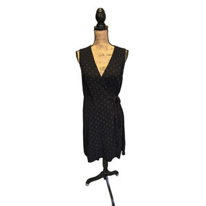 Universal thread sleeveless strappy black and white patterned dress, no size